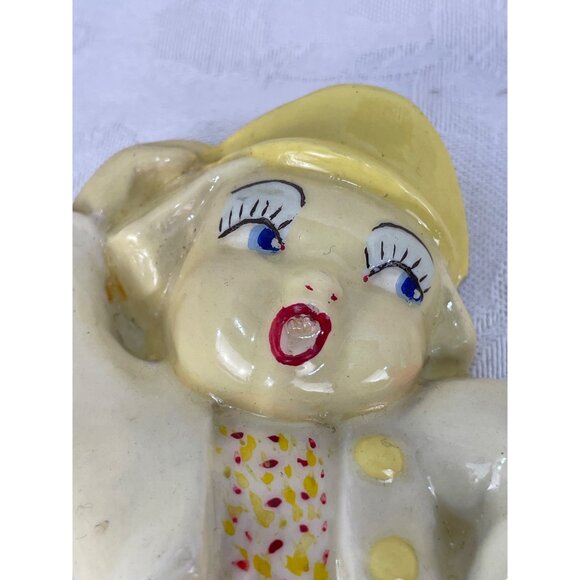 Dutch Girl Boy Plaster Wall Plaques Vintage Handpainted 5" Tall - Picture 5 of 6